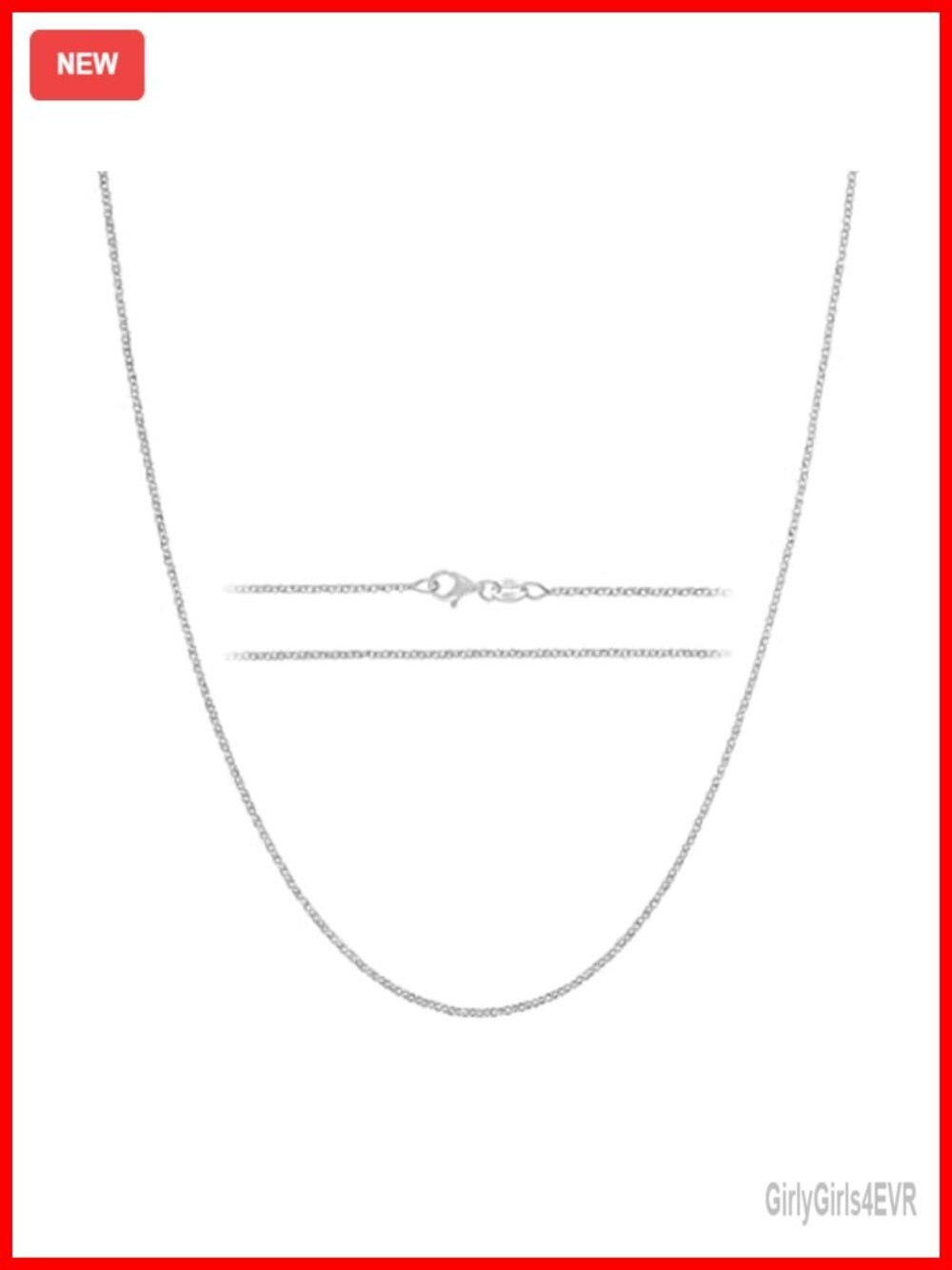 925 Sterling Silver 1.6mm Diamond Cut Cable Chain Necklace, 16-30 inches,